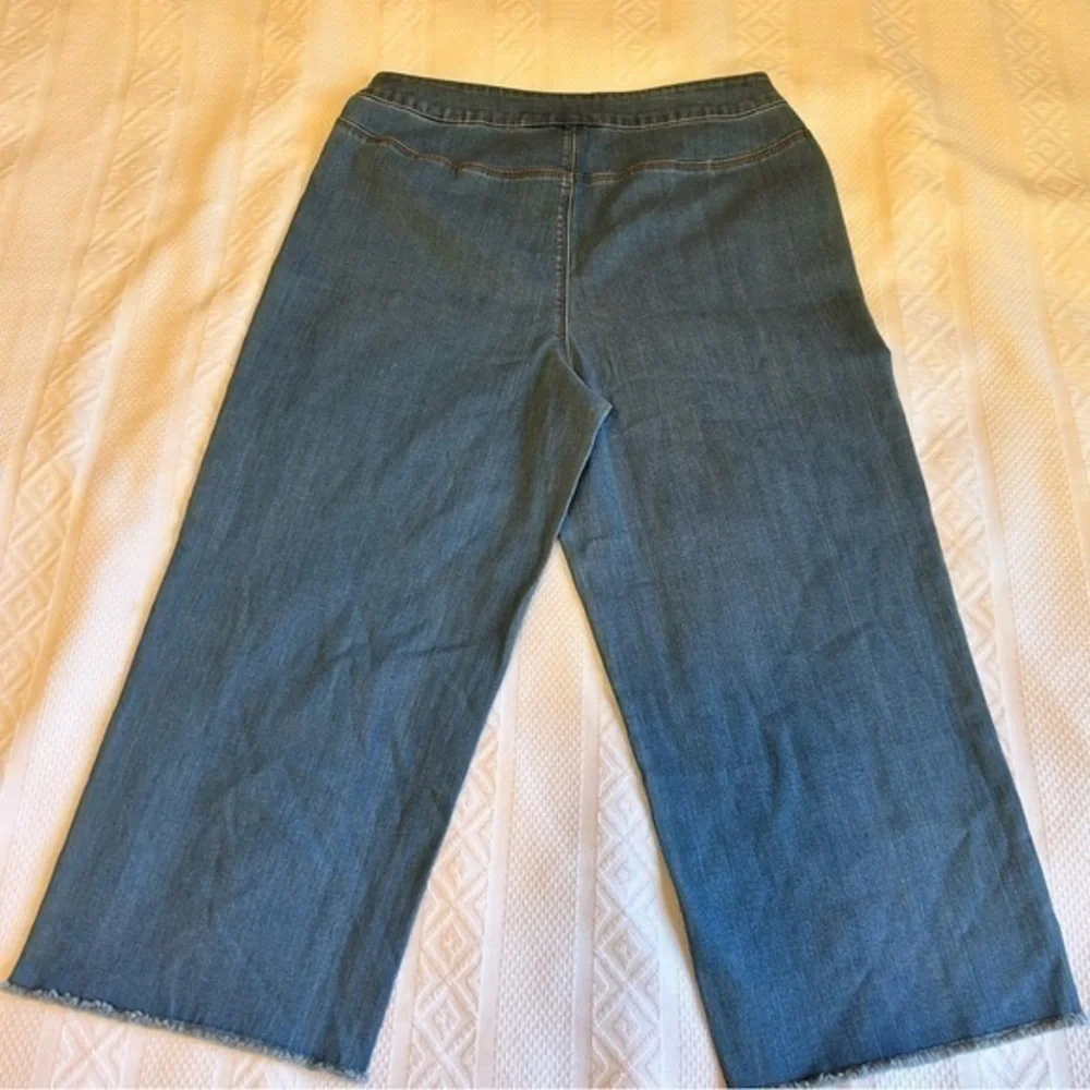 NWOT Joan Rivers QVC‎ Wide Leg Capri Blue Jean Pants Size 8 - Picture 4 of 5